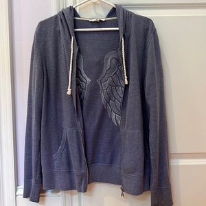Light Purple Victoria’s Secret Angel Wing Zip-Up with Hoodie, Size M